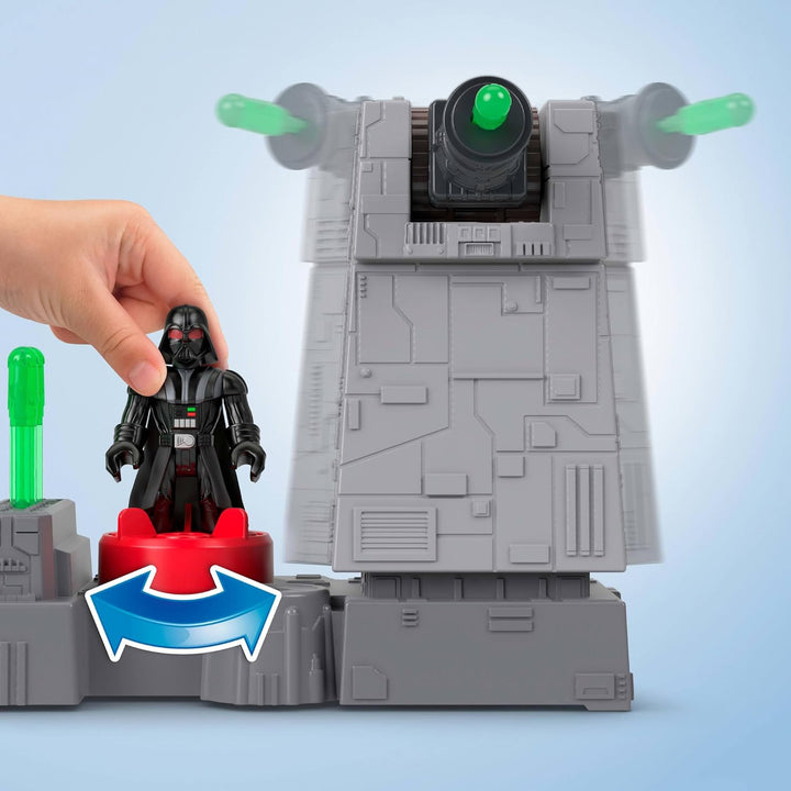 Fisher-Price Imaginext Star Wars-Spielzeuge, Todesstern-Turm, Kanone mit Darth Vader-Figurenschlüsse