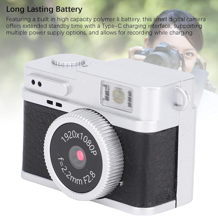 Annadue Keychain Kamera 1080p HD mit Halskette und Blitz, Tragbarem Reiseschreiber, Anti Loss Kamera