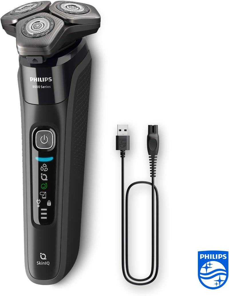 Philips Shaver Series 8000 – Elektrischer Nass- und Trockenrasierer für Herren mit ausklappbarem Tri