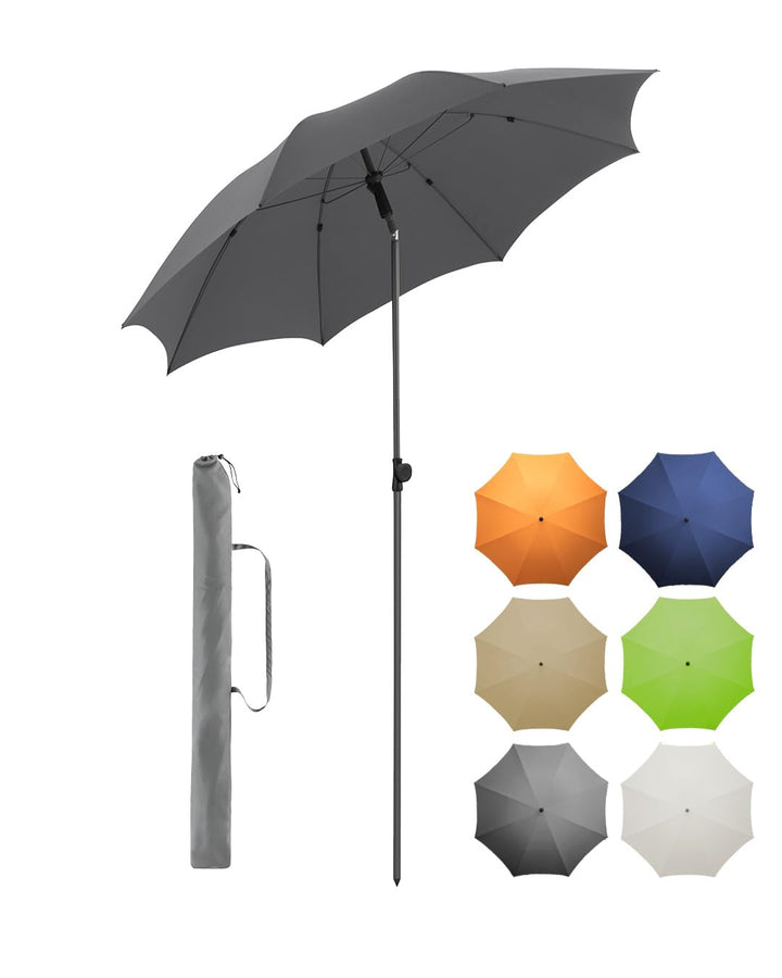 FARE Sonnenschirm Gr. M - 180 cm Durchmesser - UV-Schutz 50+ für Balkon Garten Terrasse Sommer - Tit