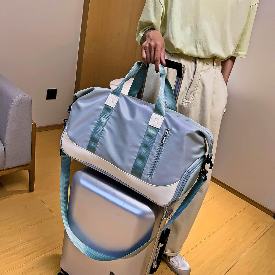 Keyck Sporttasche Damen Herren Reisetasche mit Schuhfach und Nassfach Gross 40L, Faltbar Wasserdicht