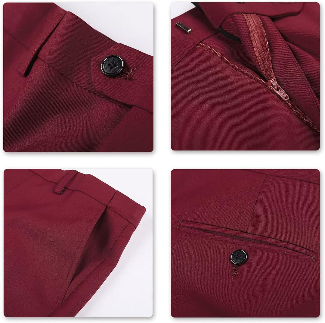 YOUTHUP Anzug Herren 3 Teilig Anzüge Slim Fit 2-Knopf Herrenanzug Modern Formell Sakko Weste Hose fü