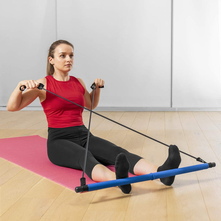 METIS Pilates Bar Set - Gummiband Pilates Kit | Heimgebrauch - Yoga, Krafttraining und Ganzkörpertra