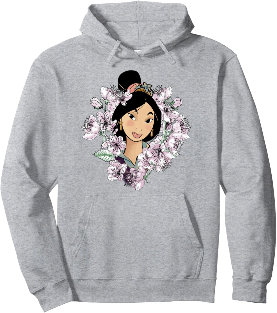 Disney Mulan Flower Framed Portrait Pullover Hoodie