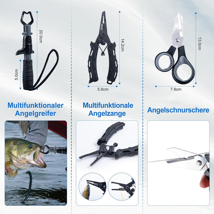 Goture Spinnrute Komplettset 1,98m/2,1m/2,4m/2,7m | 7-35g | 24T Hochmodul-Kohlefaser | Keramikringe