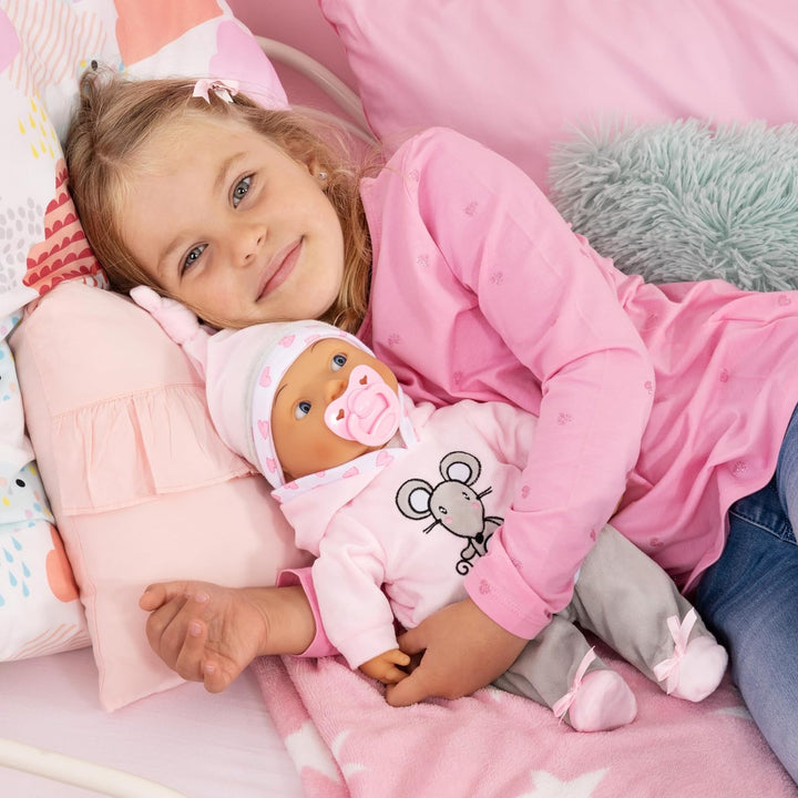 Bayer Design 93844AA Puppe Lisa Magic Eyes, bewegt die Augen, mit Babylauten, interaktiv, sprechend,