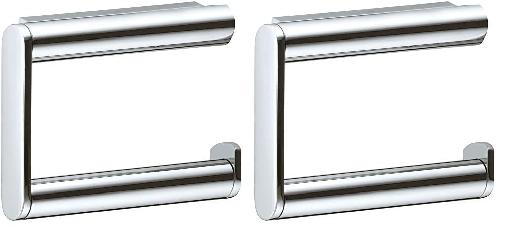 KEUCO Toilettenpapierhalter aus Metall, Hochglanz-verchromt, offene Form, WC-Rollenhalter für Badezi
