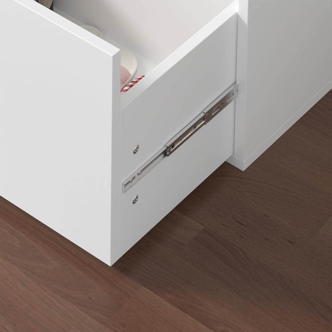 [en.casa] Sitzbank Degerfors mit Schublade 80 x 39 x 45 cm Schuhbank Schuhtruhe mit Sitzfläche Garde