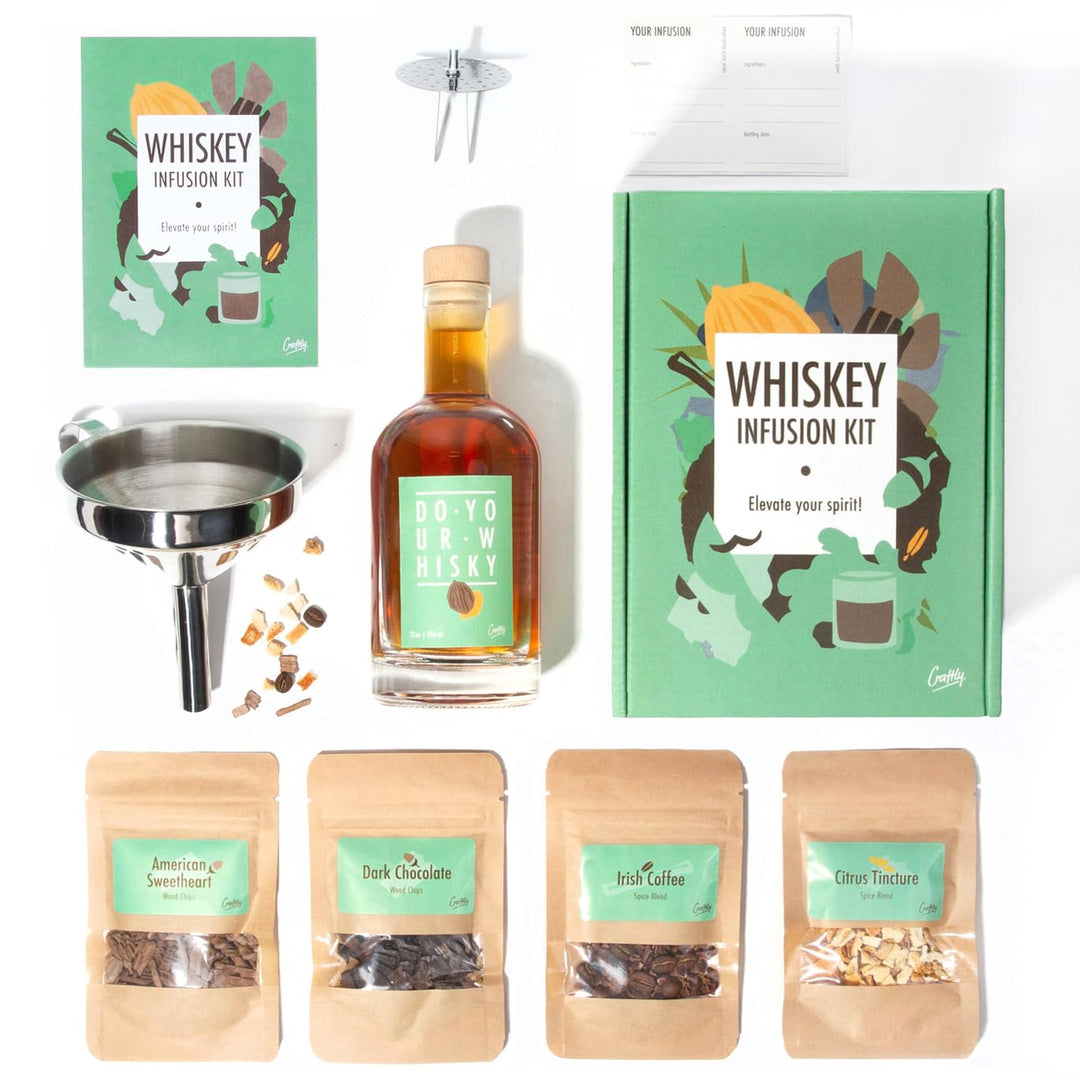 DIY Whisky Infusionsset von Craftly | Geschenkset | Tolles Geschenk für ihn, sie, Partner, Jahrestag