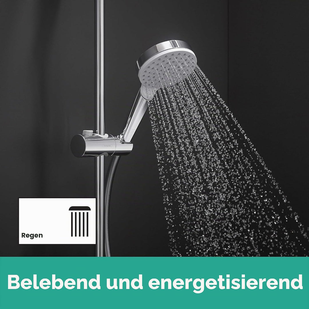 hansgrohe Crometta Duschset 0,90m, Weiss/Chrom Weiss/Chrom 0,90m Set 1 Strahlart, Weiss/Chrom 0,90m
