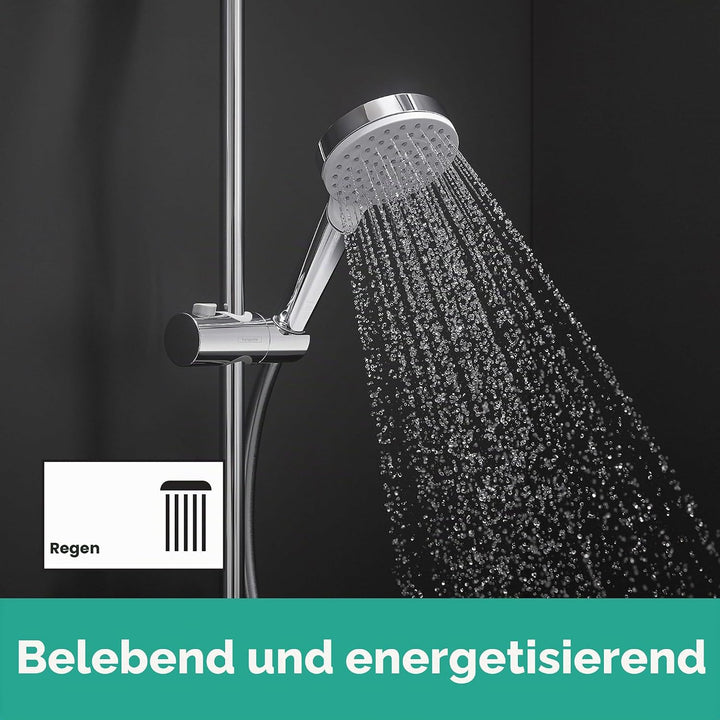 hansgrohe Crometta Duschset 0,90m, Weiss/Chrom Weiss/Chrom 0,90m Set 1 Strahlart, Weiss/Chrom 0,90m