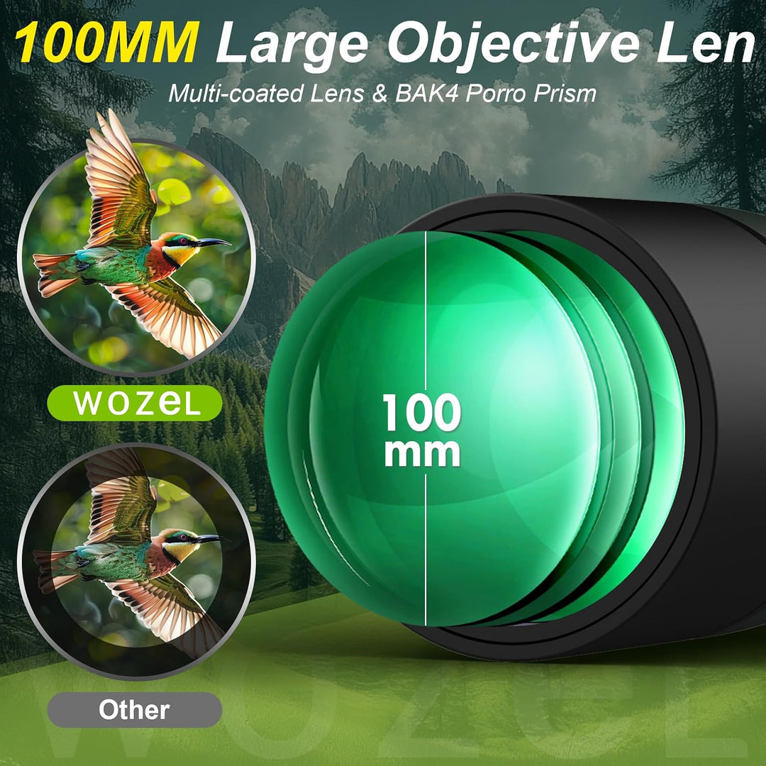 WOZEL HD-Spektiv, 25–75 x 100 mm, 45 Grad abgewinkelt, BAK4-Prisma, High-Definition, wasserdicht, fü