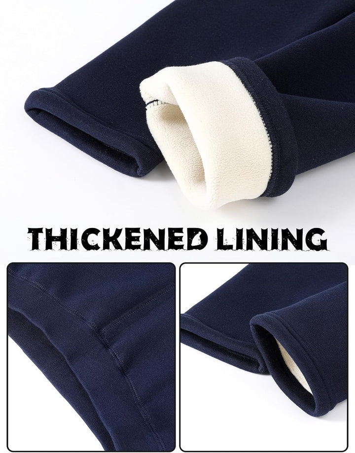 Soudittur Thermo Leggings Mädchen Dicke Gefütterte Thermo Leggings Winter Baumwolle Warm Thermohosen