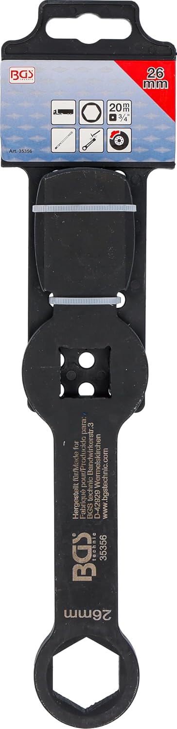 BGS 35356 | Schlag-Ringschlüssel | Sechskant | mit 2 Schlagflächen | SW 26 mm, 26 mm