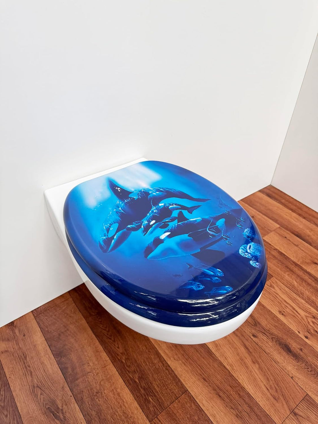 ADOB Design WC Sitz Klobrille Toilettendeckel Wale, Holzkern, verstellbare Metallscharniere, univers
