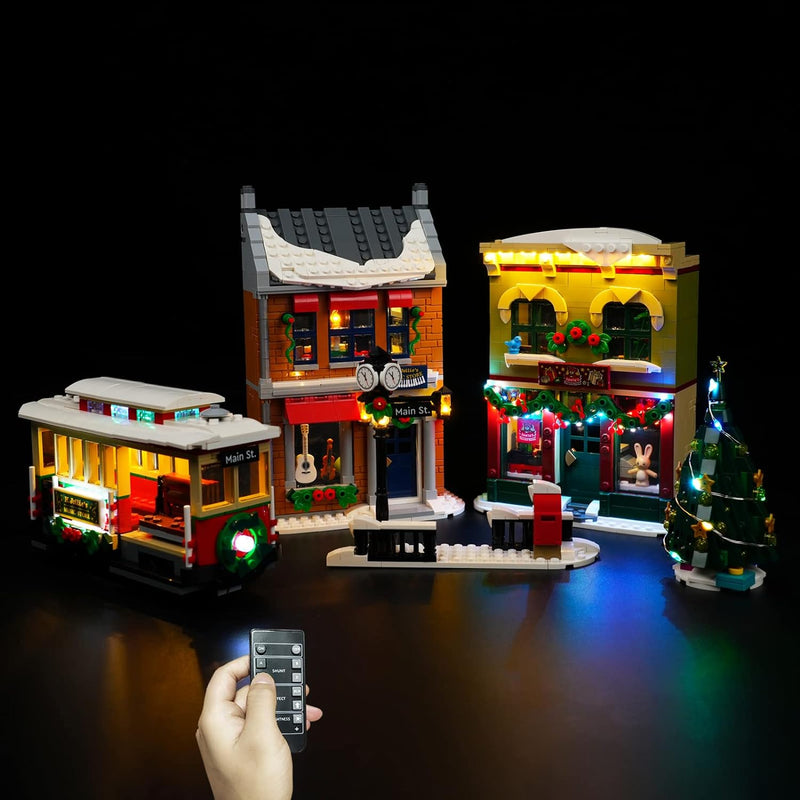 Led Licht Set für Lego Holiday Main Steet, Fernbedienung Dekorationsbeleuchtungsset für Lego 10308 F