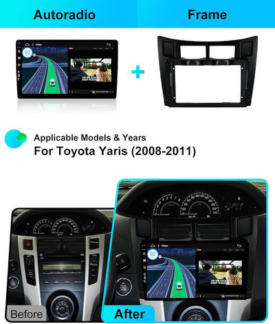 JOYX Android 12 IPS Autoradio Passt für Toyota Yaris (2005-2011) - Eingebautes CarPlay Android Auto