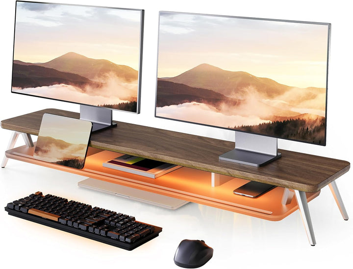 Fenge Monitorständer Riser mit Acrylablage und App-Steuerung LED Lights 108cm Grosser Computerstände