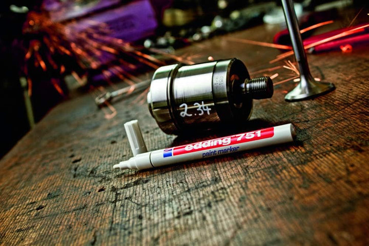 edding 751 Lackmarker - grün - 10 Stifte - Rundspitze 1-2 mm - Lackstift zur Markierung und Beschrif