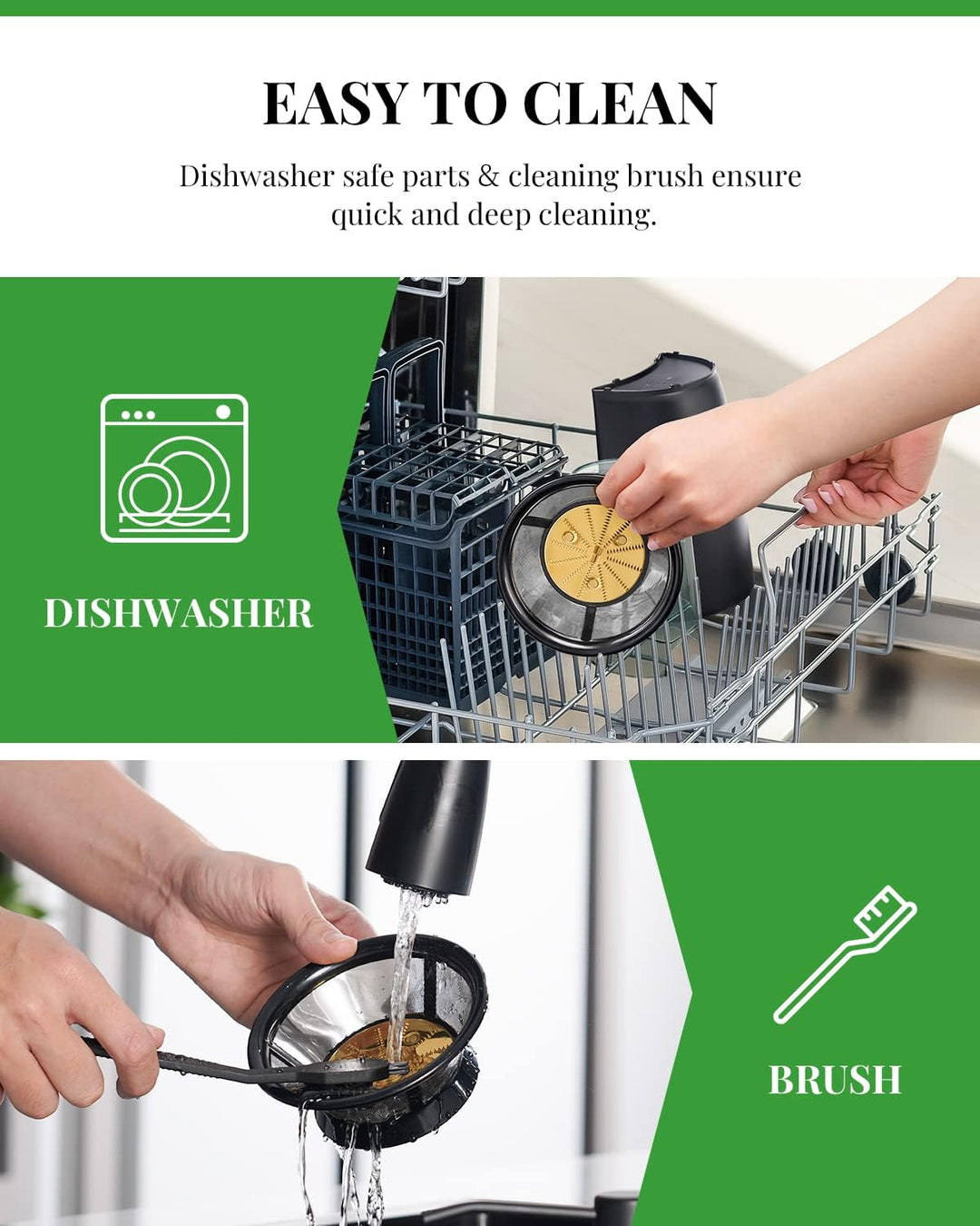 GDOR Entsafter 600W Juicer mit Grossem 65mm Einfüllschacht Hoher Ertrag Entsafter Gemüse und Obst mi