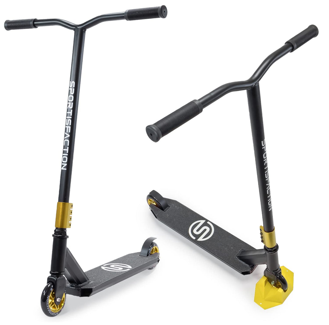 Sportisfaction Stuntscooter | Robustes Design für Tricks &amp; Stunts | ABEC11 Kugellager | 100kg Belast