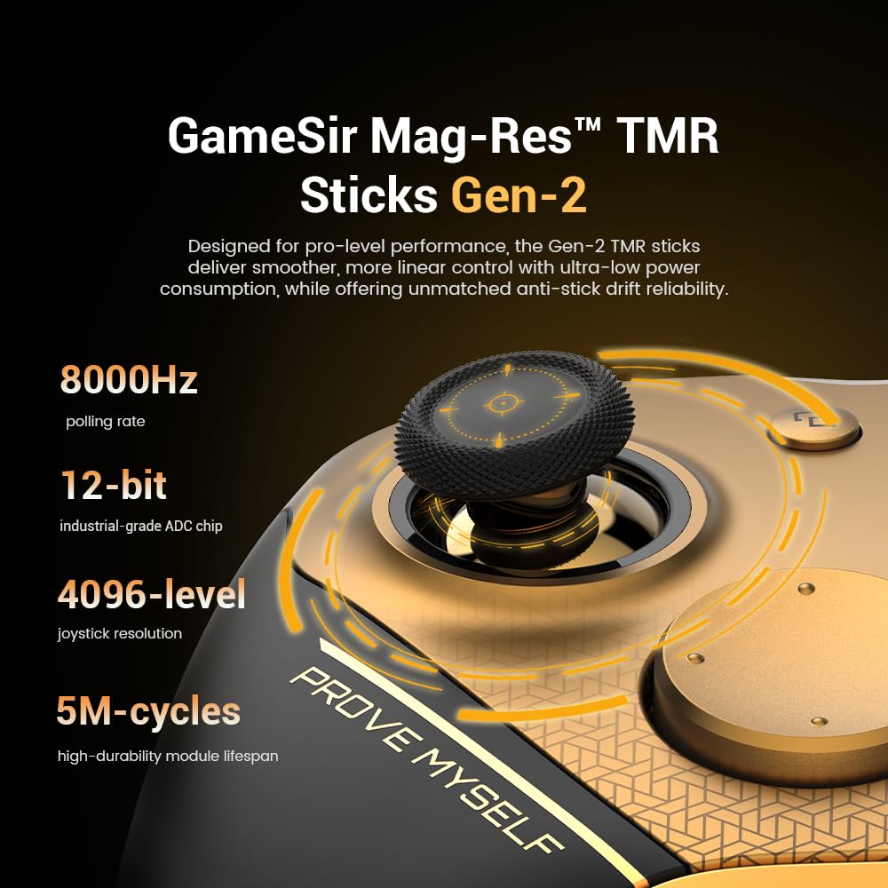 GameSir G7 Pro 8000 Hz Kabelloser PC Gaming Controller, Ultraschnelles PC Gamepad mit geringer Laten