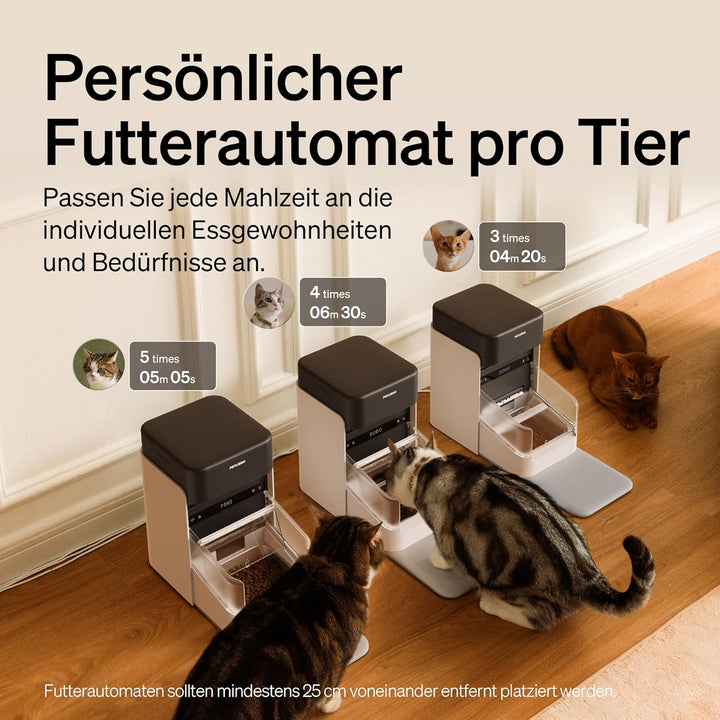 PETLIBRO Futterautomat Katze RFID, 5G Wi-Fi Katzenfutter Automat, Futterspender Katze mit Collar-Tag
