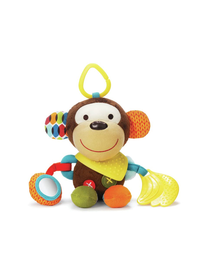 Skip Hop Bandana Buddies Aktivitätsspielzeug, Plüschtier für Babys und Kinder, mehrfarbig, Affe Monk