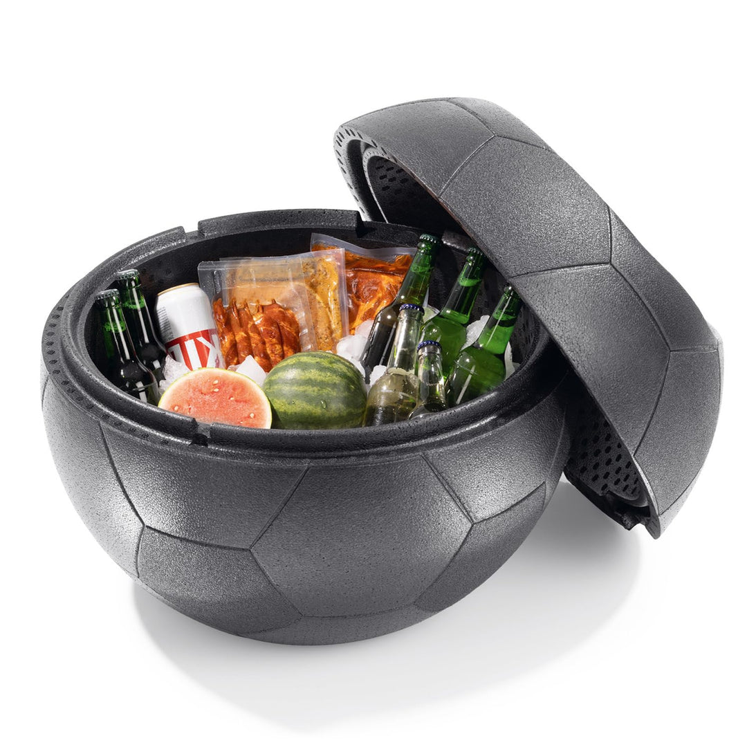 LUMALAND EM 2024 Fussball-Kühlbox mit Sitzfunktion 41 Liter für mehr als einen Bierkasteninhalt | Kü