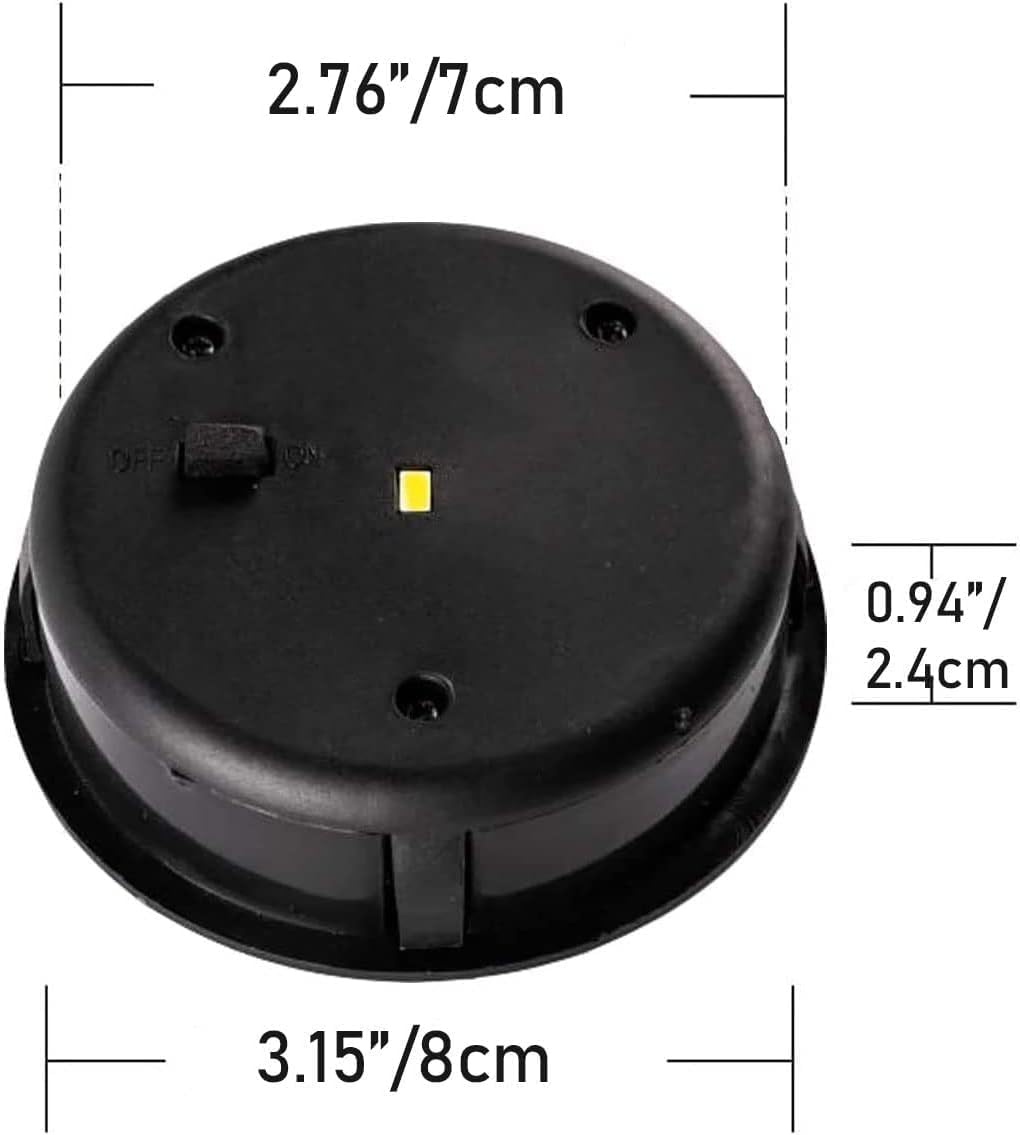 4 Solarleuchten Ersatz Top mit LED Leuchtmitteln,8 cm Solarpanel Laterne Deckel Leuchten Ersatzobert