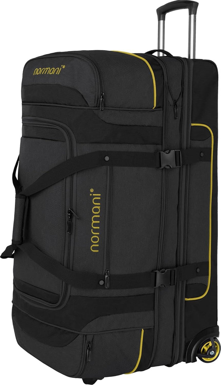 Reisetasche 2-Rad Trolley Weichgepäck Reisetasche mit Rollen und 6 Fächern - erweiterbarer Reisetrol