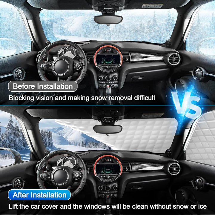 Halbgarage für Volvo XC60 2009-2025, Halbe Autoabdeckung Winter Sommer, Abdeckplane Auto Wasserdicht