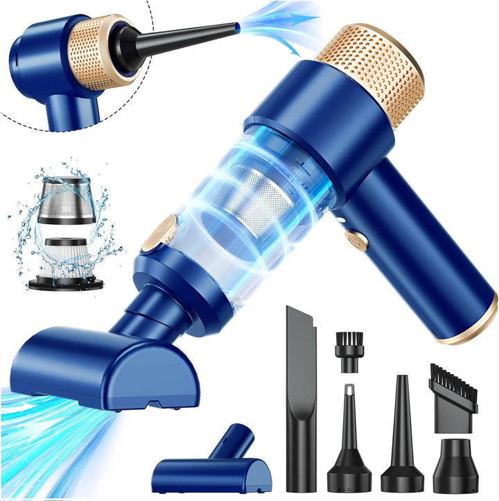 Dealswin 4-in-1 Handstaubsauger Kabellos, 15KPA Stark Auto Mini Staubsauger Tastatursauger, 100500 U