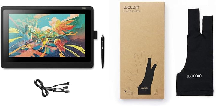 Wacom Cintiq 16 Stiftdisplay für kreative Künstler (zum Skizzieren, Illustrieren & Zeichnen direkt a