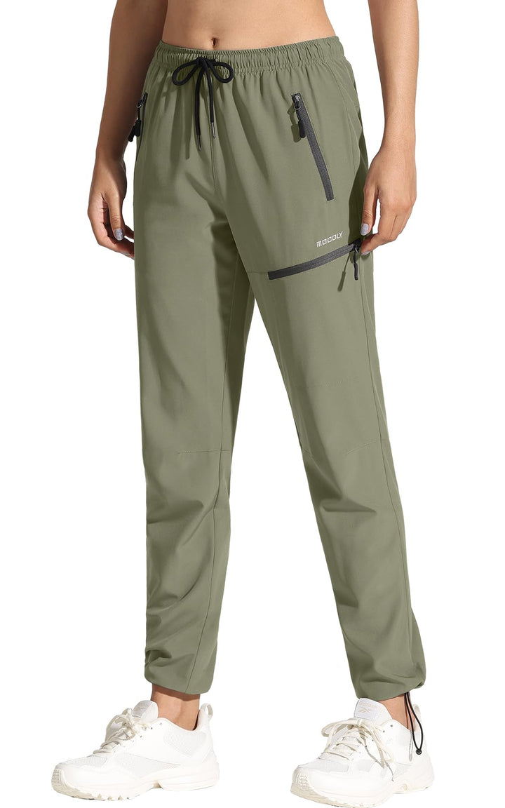 MOCOLY Damen Wanderhose Cargohose Wasserdicht Elastische Outdoorhose Cargo Jogginghose Trekkinghose