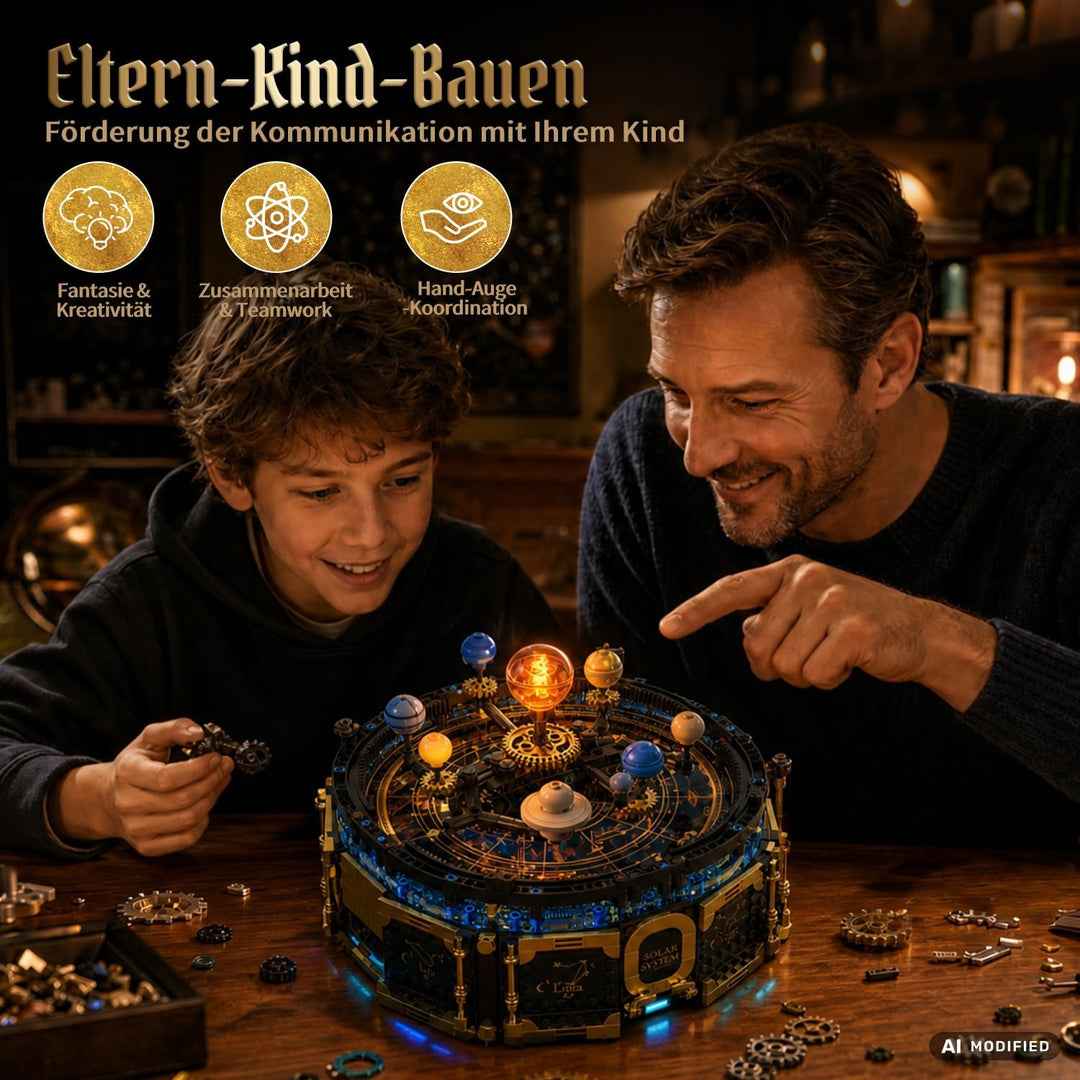 Technik Sonnensystem Modell ab 6 8 10+ Jahre Jungen Kinder, Space Musikbox | Technic Sonnensystem mi
