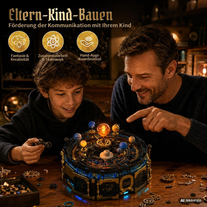 Technik Sonnensystem Modell ab 6 8 10+ Jahre Jungen Kinder, Space Musikbox | Technic Sonnensystem mi