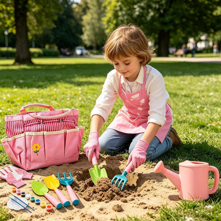 Generisch Garten-Set für Kinder Ergonomische Harke Handschuhe Schaufel | Outdoor-Spielzeug Gärtner-S