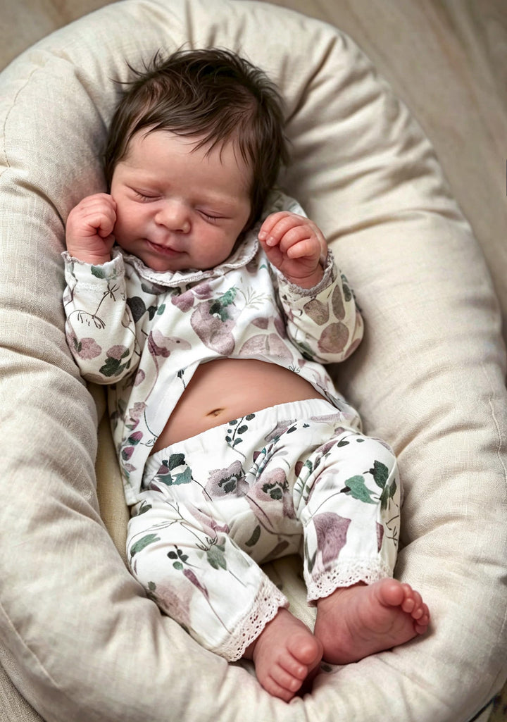 Zero pam Reborn Baby Vollsilikon Lebensecht, Silikon Baby Mädchen-48CM Babypuppen Wie Echte, Reborn