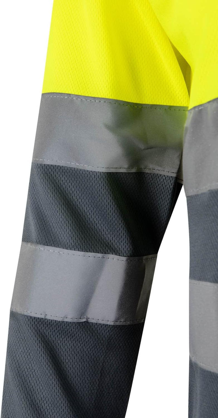Velilla 175 - Signalshirt, langärmelig (Grösse XS) Farbe grau und gelb fluoreszierend 3XL Grau Y Ama