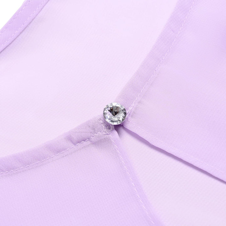 Bolerose weich Hochzeit Umhängetuch Abend Durchsichtiges Chiffon Überwurf Umhang Schultertuch Fliede