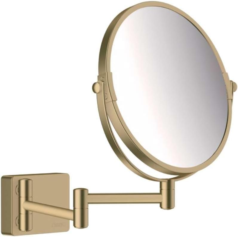 hansgrohe Kosmetikspiegel AddStoris, Rasierspiegel schwenkbar, Makeup Spiegel, Brushed Bronze Brushe
