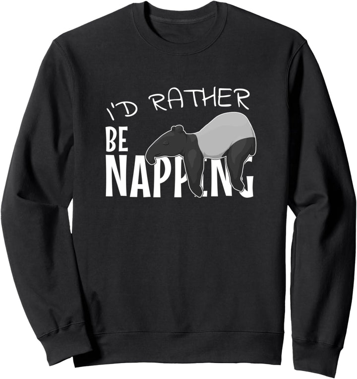 Ich mach lieber ein Schläfchen Tapir Nickerchen Sweatshirt