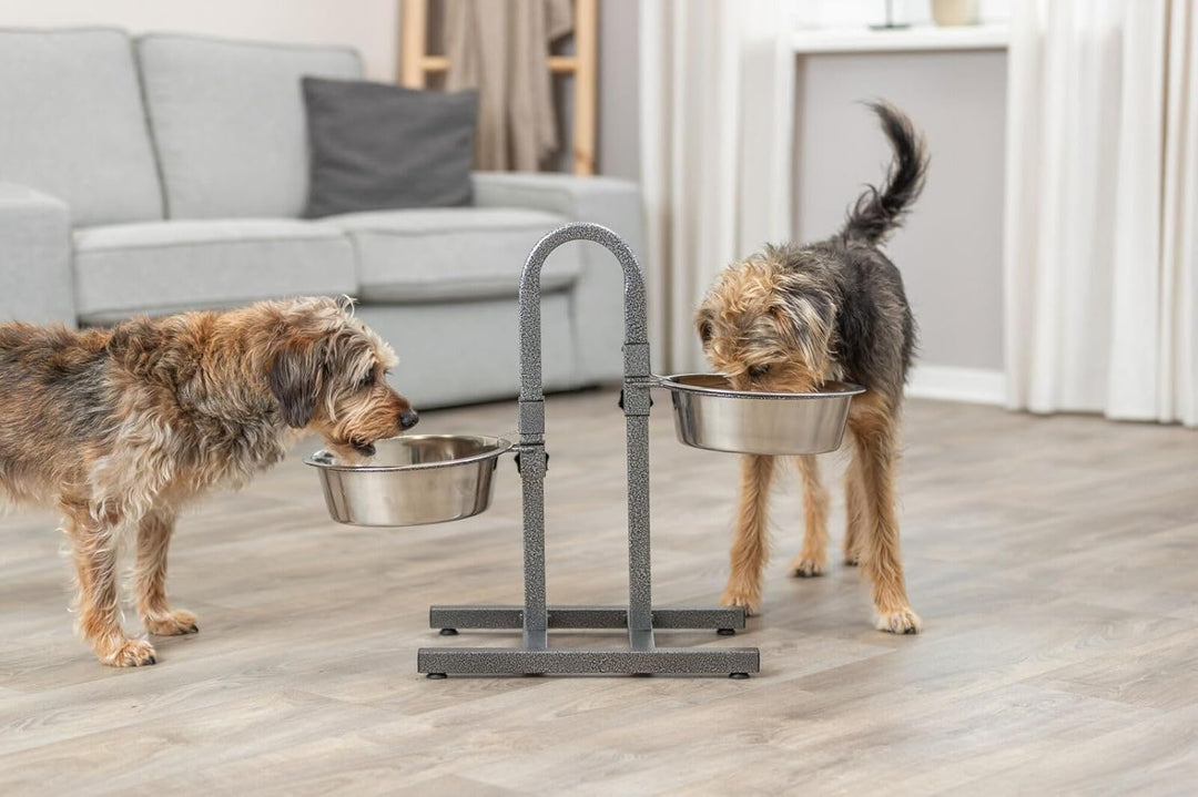 Trixie 2497 Hundebar, separat höhenverstellbar, 2 × 2,8 l/ø24 cm 2 Stück (1er Pack), 2 Stück (1er Pa