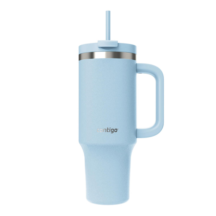 Contigo Thermosflasche 1200 ml mit Henkel und Strohhalm | Isolierte Thermo-Trinkflasche aus Edelstah