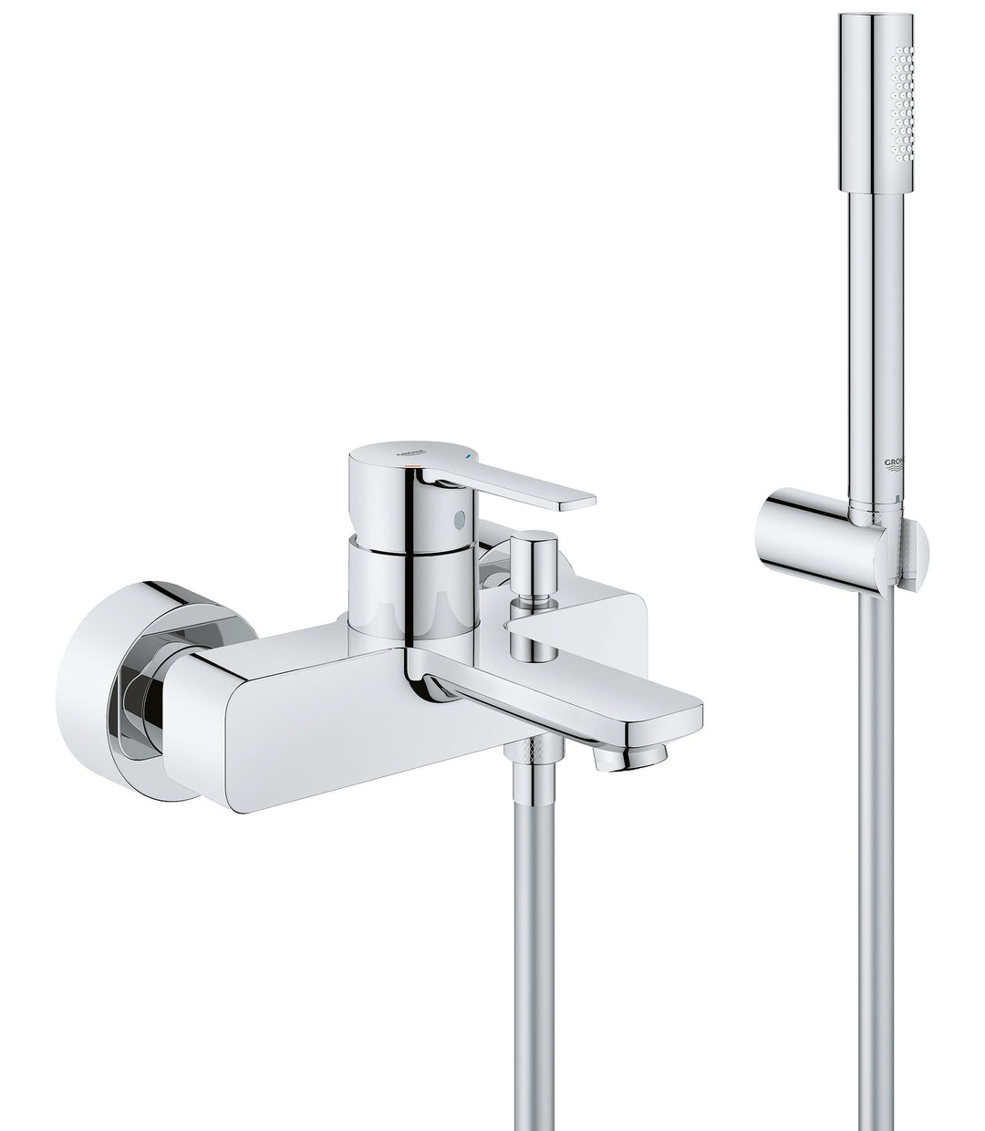 GROHE Lineare - Einhand- Wannenbatterie (Auslauf mit Mousseur, mit Temperaturbegrenzer, eigensicher