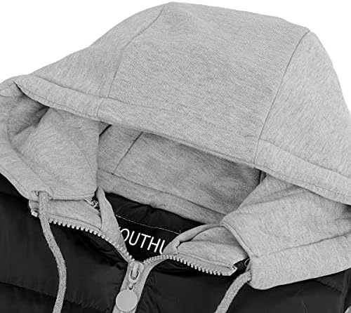 YOUTHUP West Damen Steppweste mit Kapuze Leicht Winterweste Freizeit Outdoor Ärmellos Jacke Gilet Bo