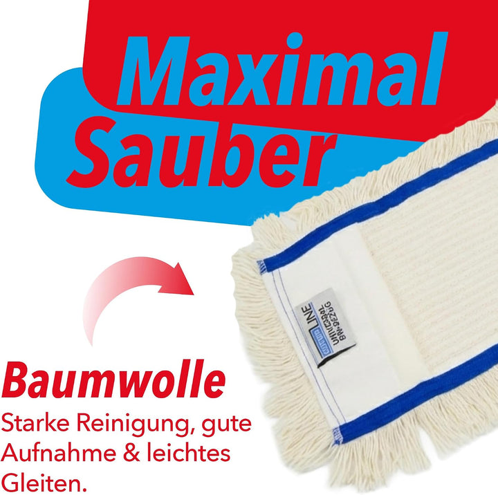 G.I.V. Bodenwischer Set 40cm Klapphalter mit Fusstaste + Teleskopstiel ausziehbar 88-150cm inkl. 5X