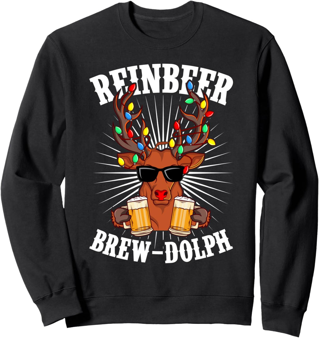 REINBEER BREWDOLPH UGLY CHRISTMAS Sweater Weihnachten Bier Sweatshirt