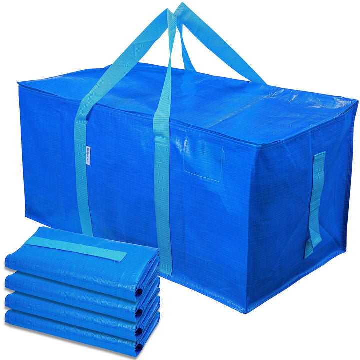 Set mit 4 Aufbewahrungssäcken - Extra grosse Tasche für Umzüge und Reisen - Resistente und wasserdic